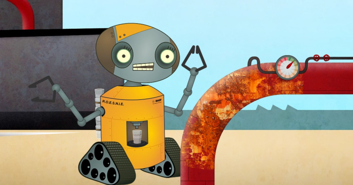 Learn24 | Un dessin animé de rouille et de robots